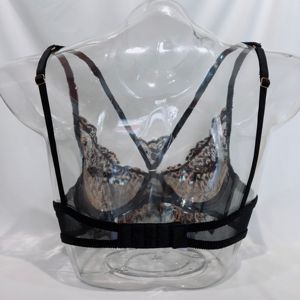 <span class=keywords><strong>Reggiseno</strong></span> push-up in pizzo floreale <span class=keywords><strong>con</strong></span> <span class=keywords><strong>ferretto</strong></span> per donna, intimo regolabile <span class=keywords><strong>con</strong></span> spalline sottili, traspirante, <span class=keywords><strong>trasparente</strong></span>, nero, lingerie alla moda in pizzo - Product Image 4