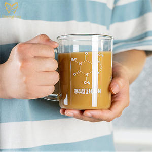 गर्म या ठंडे पेय के लिए 400 मिलीलीटर पारदर्शी ग्लास बियर मग मापने वाले कप - Product Image 4