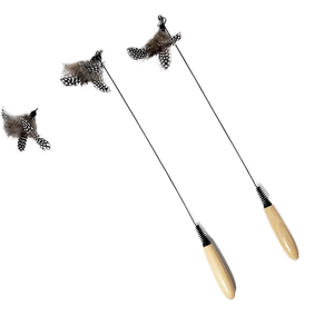 Vente en gros Jouet interactif durable pour chat Bâton de plumes pour chat Bâton de haute qualité pour chat Teaser - Product Image 1