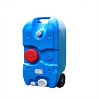 Réservoir d'eau portable à roulettes en HDPE pour camping-car, bateau et extérieur, 25L 40L, conteneur de transfert d'eau potable et usée