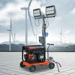 Xách tay LED ánh sáng tháp Led 5m 9M tháp chiếu sáng bán cao mast Máy phát điện diesel LED tháp - Product Image 6