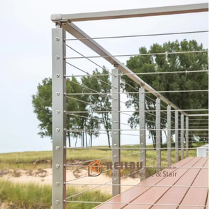 Reilbu Dễ Dàng Cài Đặt Phong Cách Hiện Đại Cáp Lan can <span class=keywords><strong>Side</strong></span> Gắn Cho Bên Ngoài Và Sử Dụng Nội Thất Cầu Thang Và Sàn Hoặc Ban Công Lan can - Product Image 1
