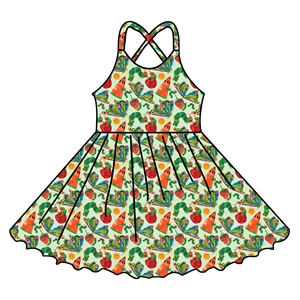 Ultimi Modelli Primavera 2026: Abiti per Bambine Senza Maniche con Schiena Incrociata, Lunghezza al Ginocchio, Design Personalizzato - Product Image 2