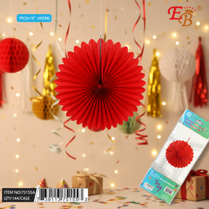 16 \ "rosso a nido d'ape Fan Party decorazione 144 pz Per cartone Per decorazioni Festive - Product Image 5