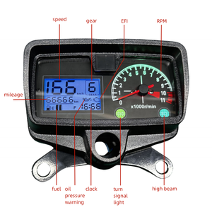High Visibility มาตรวัดความเร็วรถจักรยานยนต์ดิจิตอลแบบมองเห็นได้ชัดเจน พร้อมวัดรอบ ชั่วโมง และแรงดันไฟฟ้าสำหรับ Haojue Lifan Hon - Product Image 2