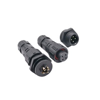 Boîte de jonction pour éclairage Led Connecteur en plastique monté sur panneau Assemblage M16 Connecteur de câble femelle à 4 broches Connecteur IP68
