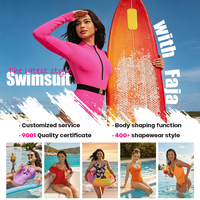 Nouveau maillot de bain une pièce gainant et sculptant pour le ventre, couleur fluorescente, pour sports nautiques et plongée (combinaison de plongée)