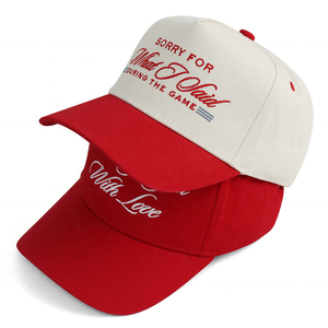 قبعات بيسبول عصرية جديدة بخمسة ألواح من القطن والجلد المدبوغ مع شعار مطرز ثلاثي الأبعاد وحافة منحنية للجنسين باللون الأسود - Product Image 1