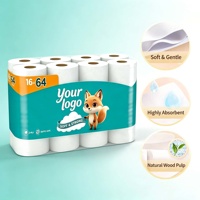 Papier toilette jetable doux au toucher, 3 plis, en pâte vierge, écologique et absorbant, pour la vente en gros