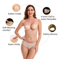 Cache-tétons en silicone au nouveau design sexy, effet push-up, adhésif, sans bretelles, invisible, soutien-gorge liftant, vêtement sexy