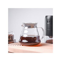 Set Pembuat Kopi Pour Over 350ml, Ketel Gooseneck Stainless Steel, Dripper Kaca, Server, 50 Filter, Sendok, Perlengkapan Seduh Kopi Rumahan, Paket Hadiah