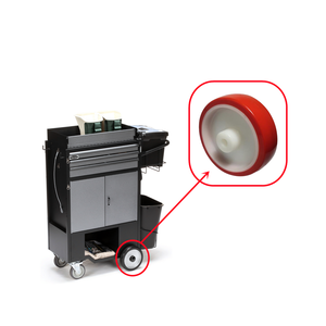 Vente en gros 125mm 150mm Roue en polyuréthane à double roulement à billes PU Roues pivotantes industrielles robustes - Product Image 6