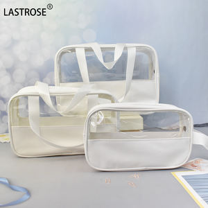Trousse de toilette de voyage faites votre propre logo sac cosmétique en PVC transparent étanche trousse de toilette de marque privée - Product Image 4