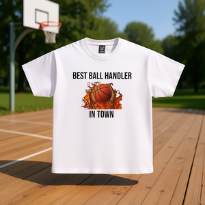 Meilleur maniaque du ballon de la ville, t-shirt de basket-ball, t-shirt cadeau drôle avec citation de meme - Product Image 3