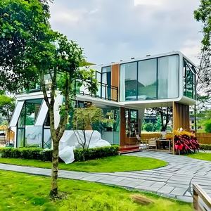 Villa mobile préfabriquée de luxe à structure en acier isolée, <span class=keywords><strong>mini</strong></span>-maison capsule, cabane portable à deux étages pour l'extérieur - Product Image 2