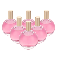 Flacons de parfum ronds en verre transparent de qualité supérieure 30ml 50ml 80ml 100ml, flacons vaporisateurs vides avec emballage rigide en boîte cadeau