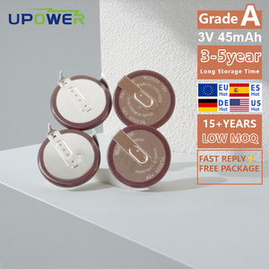 Uli 3V 45MAh Lithium Có Thể Sạc Lại Vl2020 Nút Đồng Xu Di Động Với Chân 90 Độ Pin Cho Chìa Khóa Xe Từ Xa Pin - Product Image 1