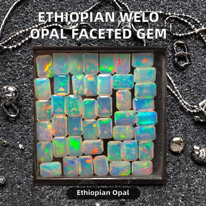 Ópalo Etíope Welo de Grado OPAL, Corte Octogonal, Color Fuego, 2 Quilates, Juego de Colores, Piedra de Nacimiento de Octubre, Gema Natural para Joyería, Suelta - Product Image 2