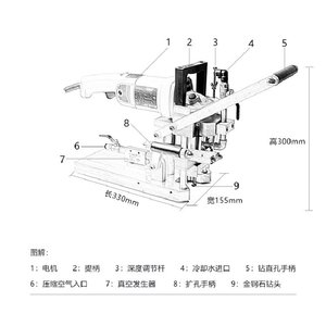Dewalt Stone Cutting Machine 220 V Yellow <b>Marble</b> Drilling For Dry Hanging With Motor - Product Image 5