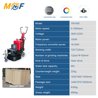 Ponceuse à béton MHF avec disque de 900 mm, 220 V/380 V triphasé, polisseuse robuste pour béton, moteur 15 kW pour entrepreneurs en construction