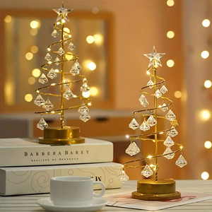 LED Iron Art Crystal Christmas Five-pointed Star Christmas Tree Light Diamond Room Bedroom Decoration Night Lamp - Product Image 2