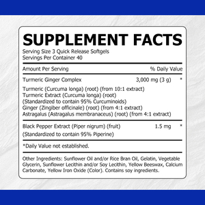 Cápsulas Blandas de Cúrcuma y Jengibre OEM ODM 3000mg con Extracto de Pimienta Negra, Apoyo Inmunológico, Salud de las Articulaciones, Salud Cerebral, Salud de la Piel, Digestión - Product Image 2