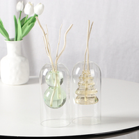 Bouteille d'arôme à double paroi de 150ml 180ml Bouteille de diffuseur de roseau en verre parfumé de luxe avec bâtons de bois