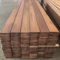 Planches de terrasse en bois massif de teck d'Amérique du Sud pour l'extérieur