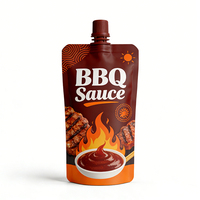 Sachet souple personnalisé Doypack avec bec verseur pour sauces grillades et mayonnaise, qualité alimentaire