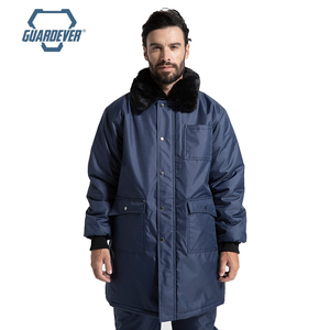 เสื้อแจ็คเก็ตเก็บความเย็นแบบมีซับในสีน้ำเงินกรมท่า GUARDEVER สำหรับห้องเย็น ห้องแช่แข็ง และงานที่ต้องใช้ความเย็น - Product Image 1