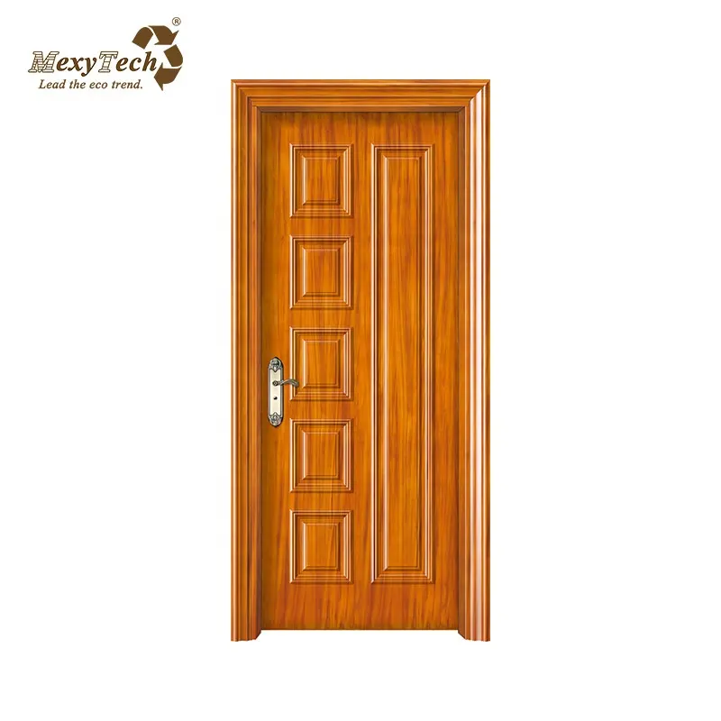 MexyTech अग्निरोधक निविड़ अंधकार लकड़ी के दरवाजे डिजाइन सूची सरल सागौन लकड़ी के दरवाजे डिजाइन