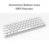 Clavier de jeu mécanique double mode en aluminium, 63 touches, disposition OEM, rétroéclairage RVB, ultra-fin, filaire, échangeable à chaud