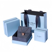 Nouvelle boîte d'emballage pour bijoux, pour bagues, colliers et boucles d'oreilles, cadeau romantique, sac à main