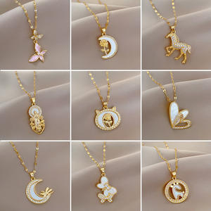 लोकप्रिय नए स्टेनलेस स्टील गहने पुरुषों महिलाओं फैशनेबल अद्वितीय इंटरनेट सेलिब्रिटी शैली पेलेंट हार - Product Image 2