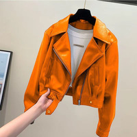 Veste Courte Rouge Premium pour Femme en Similicuir PU – Manteau Personnalisé pour l'Automne et le Quotidien