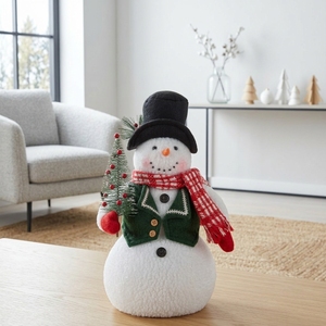 Statuetta Gigante di Pupazzo di Neve in Velluto Kawaii, Decorazioni Natalizie per la Casa, Nuovi Prodotti 2026 - Product Image 2