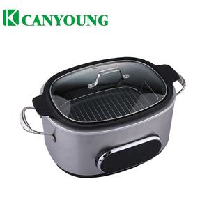 Olla Eléctrica Multifuncional de Acero Inoxidable al por Mayor, para Cocinar al Vacío, Asar, Saltear, Cocinar al Vapor, Guisar, Hornear Arroz, Cocinar Lento, Freír al Aire - Product Image 2