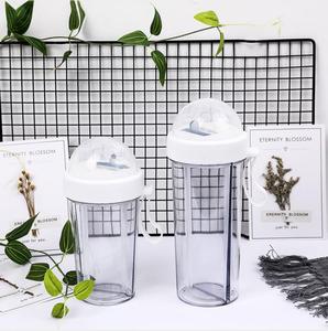 Vaso de Plástico Dividido de <span class=keywords><strong>Dos</strong></span> Compartimentos <span class=keywords><strong>con</strong></span> Pajita, Personalizable, 420 ml, 600 ml, Artículos en Oferta, Venta al por Mayor - Product Image 3