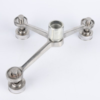 HL HL-SPIDER Connecteur araignée à 4 bras pour balustrade en verre en acier inoxydable 304/316, finition poli miroir/brossé satiné