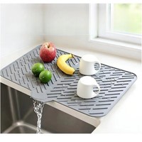 Tapis de séchage de vaisselle antidérapant de haute qualité, grand, résistant à la chaleur, réutilisable, pour comptoir de cuisine