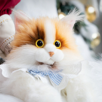Sac à dos en peluche chat calico jaune clair, simulation mignonne, jouet en peluche pour cadeau d'anniversaire, directement de l'usine DUPAN