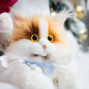 Factory Direct Hellgelb Calico <span class=keywords><strong>Cat</strong></span> Rucksack Simulation Niedliches Plüsch puppenspiel zeug für Geburtstags geschenk Stress abbau PP Baumwoll füllung - Product Image 6