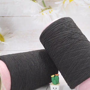 Fil élastique en nylon noir brut filé, teint en anneau, couleur personnalisée, pour tissage et tricot, respectueux de l'environnement, direct usine - Product Image 2