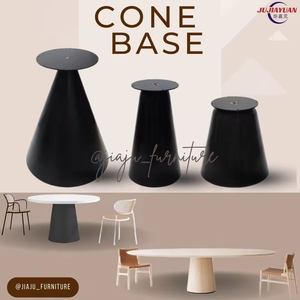 مسحوق أسود مطلي بقاعدة مخروطية تناسب الطاولة المستديرة أعلى طاولة السرير - Product Image 6