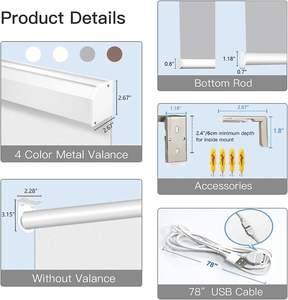نافذة أبل الكهربائية الآلية Alexa القابلة لإعادة الشحن Google ستائر لفة ذكية تعتيم ستائر دوارة - Product Image 4