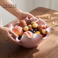 Assiette à fruits en céramique Omaysn, assiettes en forme de fruits en céramique, assiettes à fruits en porcelaine, style côtier minimaliste pour table à manger