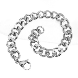 Pulsera de cadena de acero inoxidable de 9 mm de ancho, de 17 cm a 23 cm, para hombres y mujeres, joyería de moda - Product Image 3