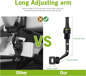 Support de téléphone pour rétroviseur de voiture, rotatif à 360° et rétractable, amélioré avec de nouveaux matériaux - Product Image 2