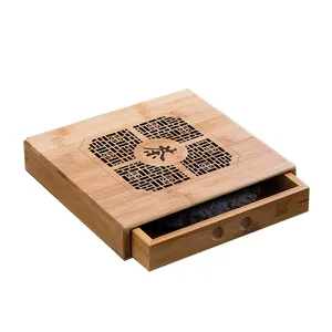 Forme ronde bambou montre emballage conteneur armoires de cuisine organisateur bois casque support anneau support papier montre support boîte