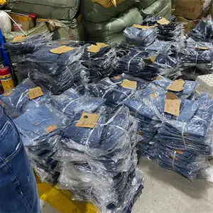 Jeans bekas celana panjang Jin foto desain baru celana panjang jeans untuk pria stok banyak garmen liquidasi